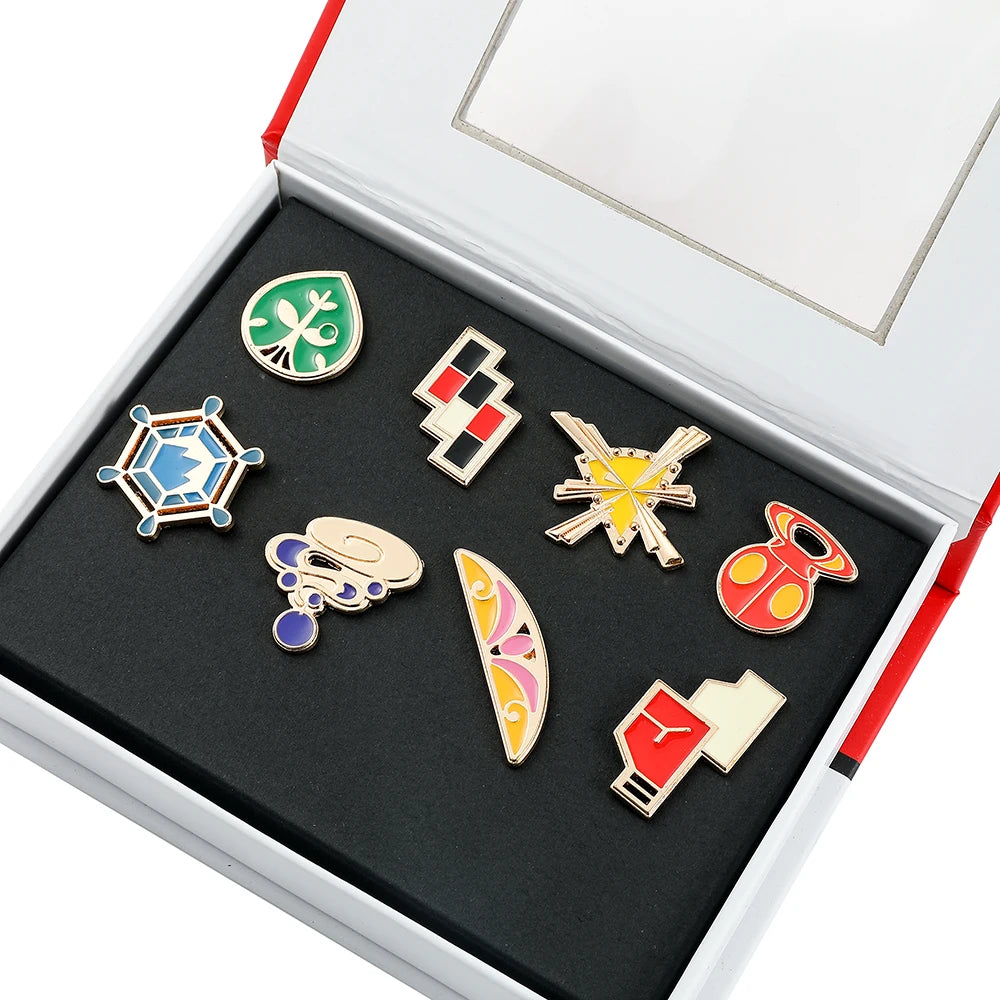 Collection Complète de Badges d'Arène – Kanto, Johto, Hoenn, Sinnoh, Unys, Kalos