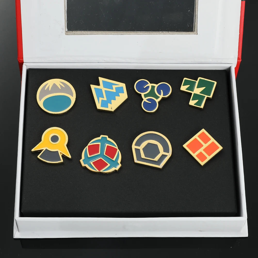 Collection Complète de Badges d'Arène – Kanto, Johto, Hoenn, Sinnoh, Unys, Kalos