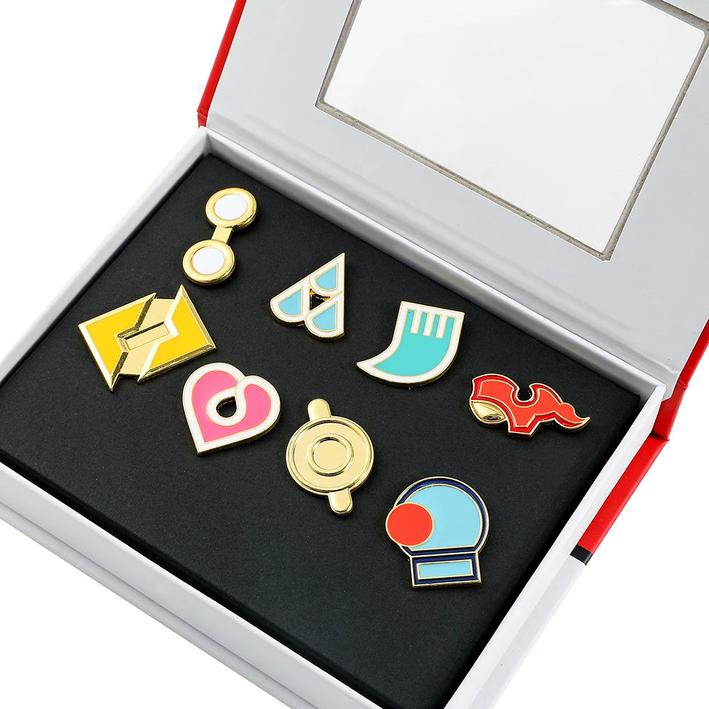 Collection Complète de Badges d'Arène – Kanto, Johto, Hoenn, Sinnoh, Unys, Kalos