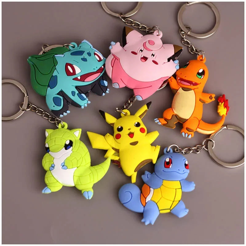 Porte-Clés : Pikachu, Salamèche & Carapuce