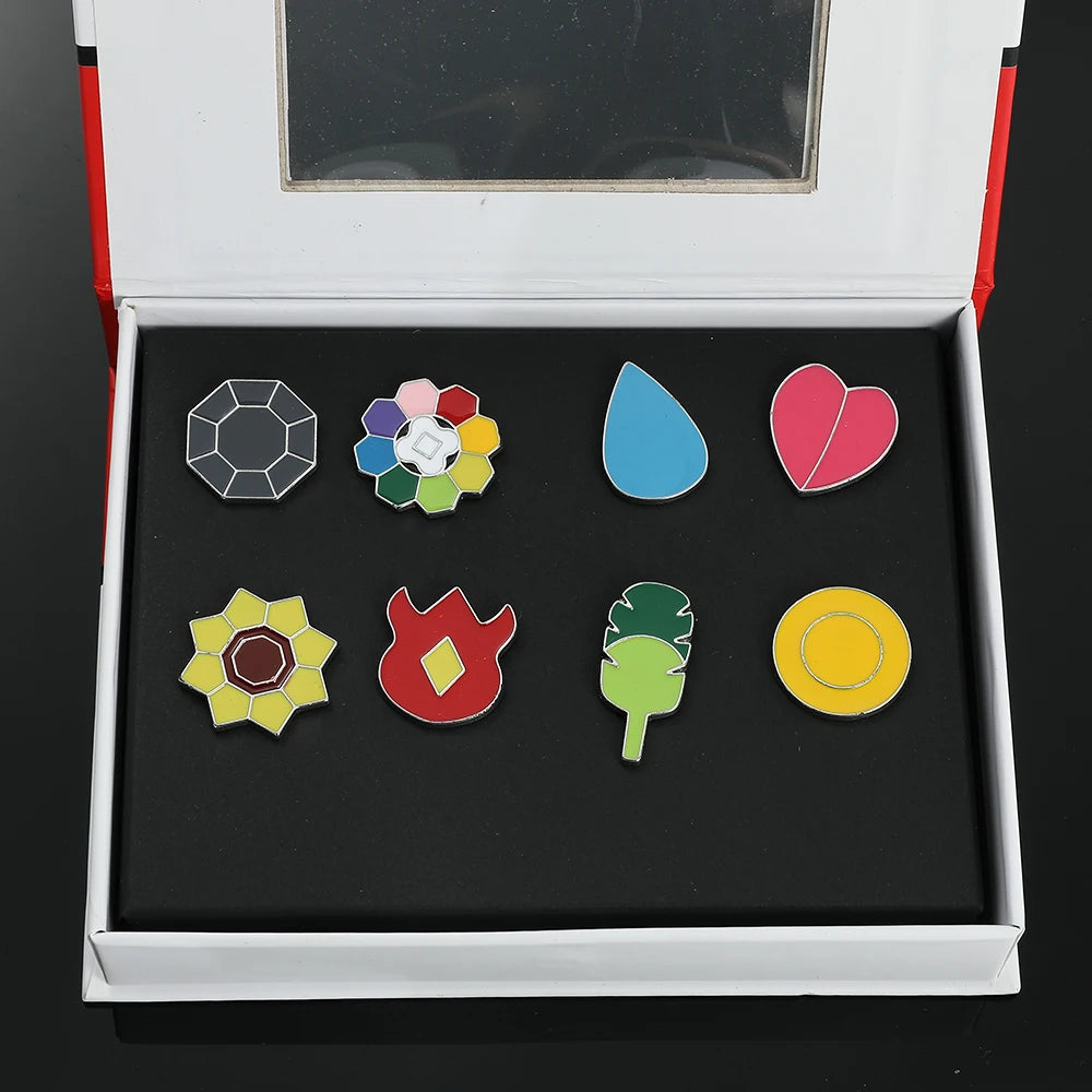 Collection Complète de Badges d'Arène – Kanto, Johto, Hoenn, Sinnoh, Unys, Kalos