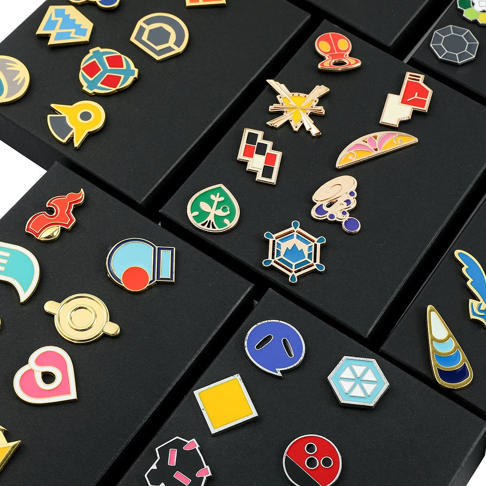 Collection Complète de Badges d'Arène – Kanto, Johto, Hoenn, Sinnoh, Unys, Kalos