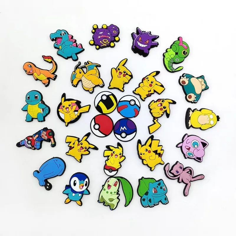 Pins pour Crocs – Pikachu, Salamèche, Ectoplasma & Ronflex (27pcs)