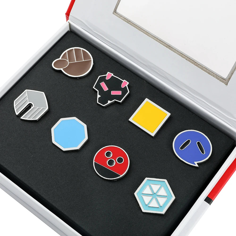 Collection Complète de Badges d'Arène – Kanto, Johto, Hoenn, Sinnoh, Unys, Kalos