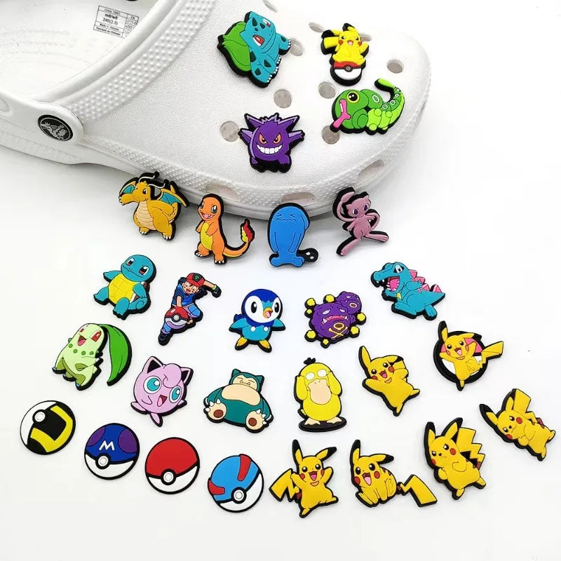 Pins pour Crocs – Pikachu, Salamèche, Ectoplasma & Ronflex (27pcs)