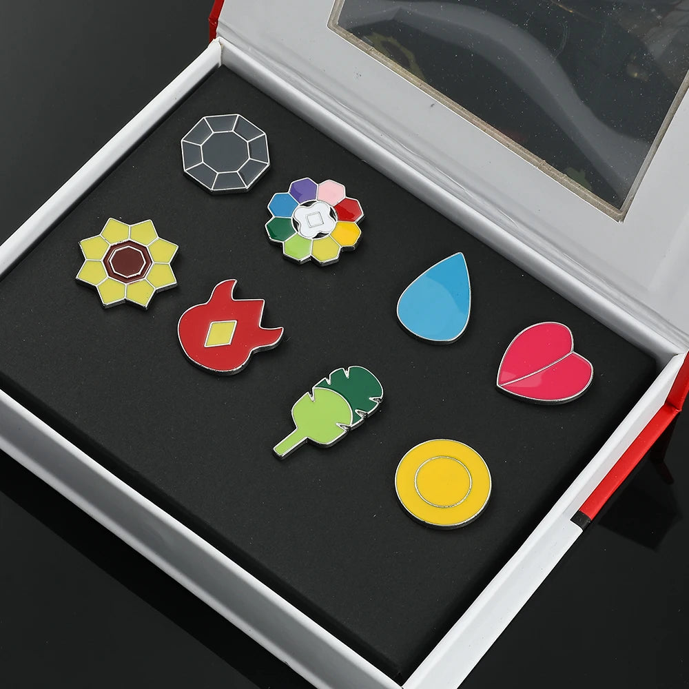 Collection Complète de Badges d'Arène – Kanto, Johto, Hoenn, Sinnoh, Unys, Kalos