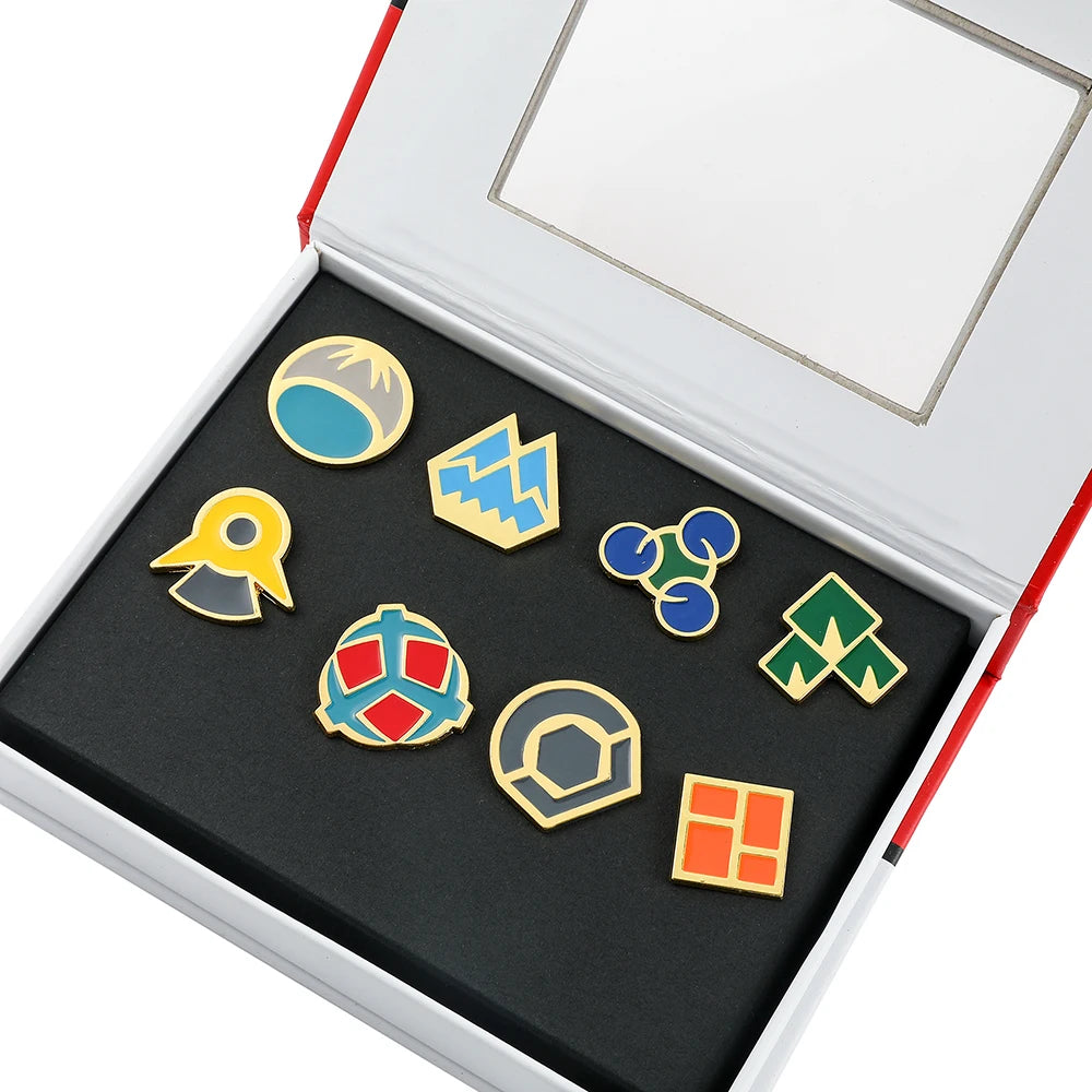 Collection Complète de Badges d'Arène – Kanto, Johto, Hoenn, Sinnoh, Unys, Kalos