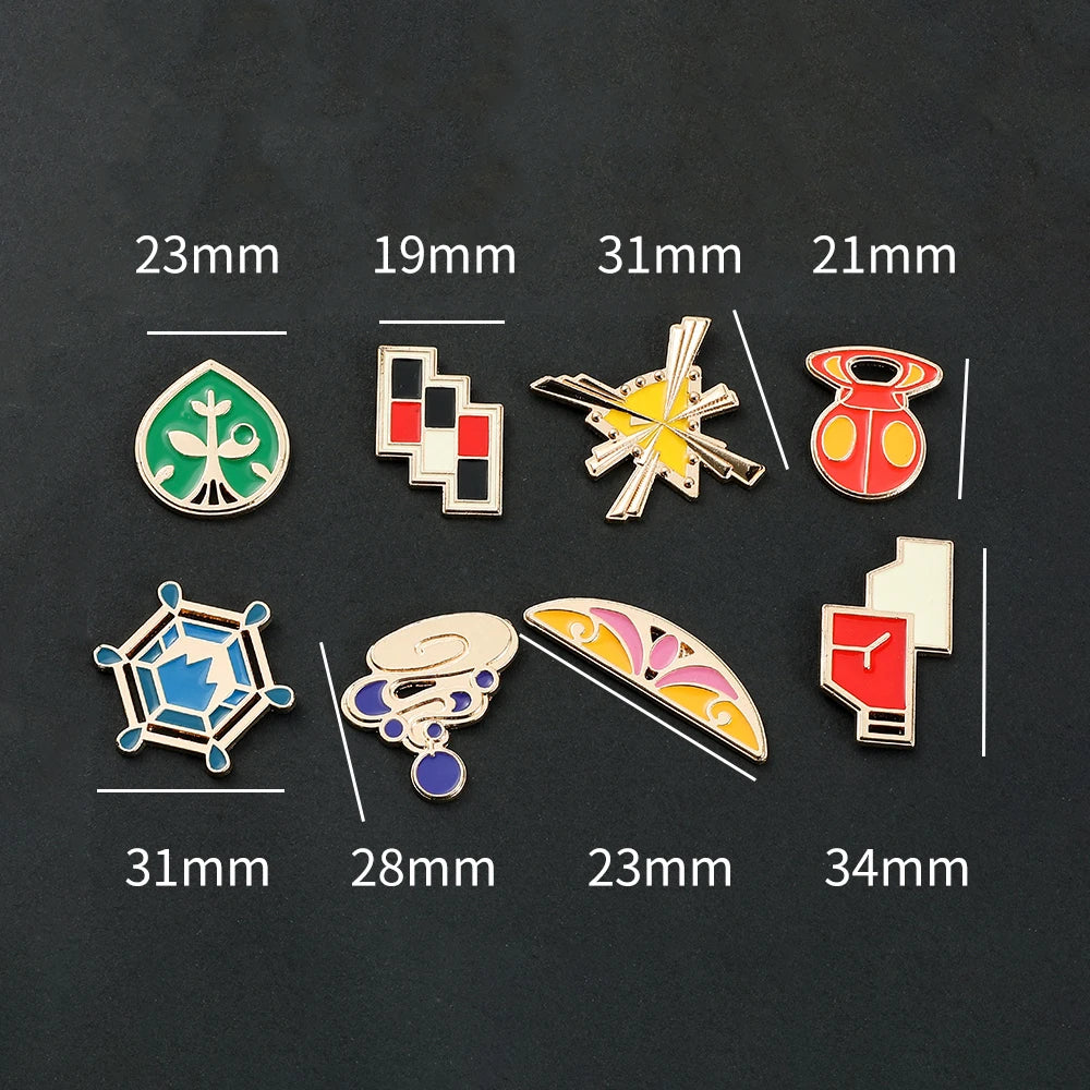Collection Complète de Badges d'Arène – Kanto, Johto, Hoenn, Sinnoh, Unys, Kalos