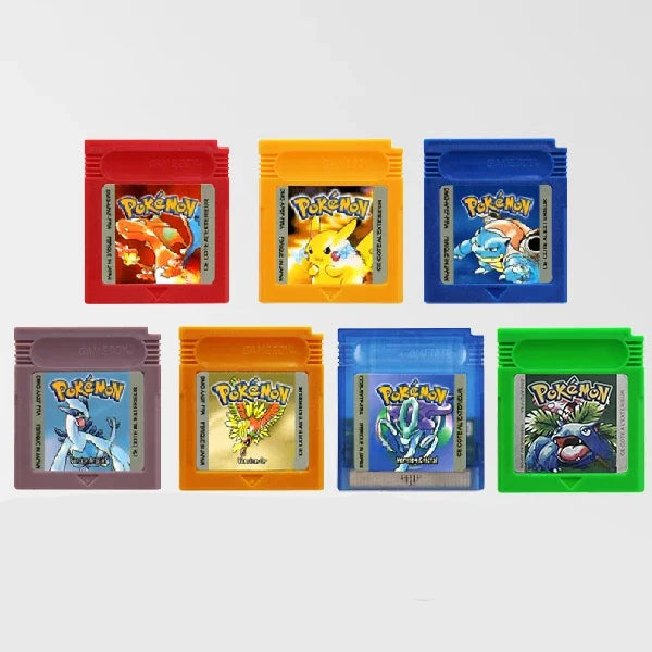 Jeux GBC version Rouge / Bleu / Vert / Jaune / Or / Argent & Cristal