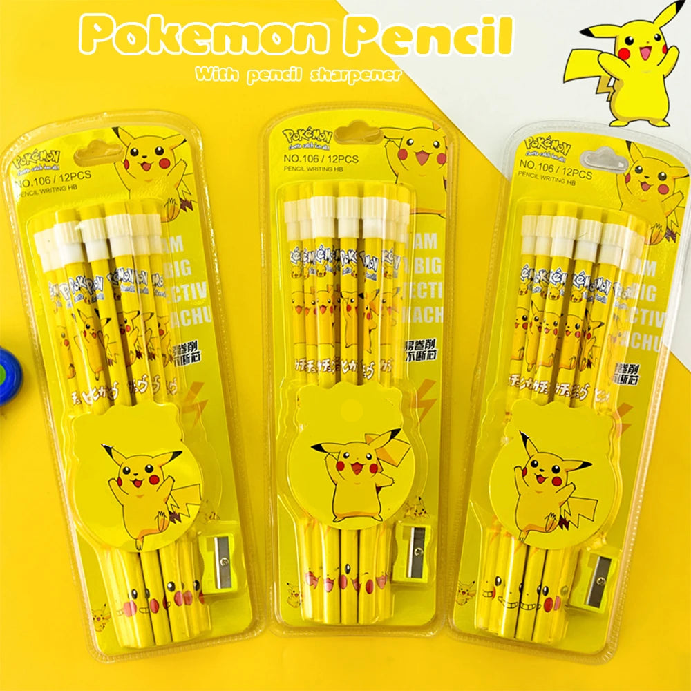 Set de Crayons à Papier Pikachu (12pcs)