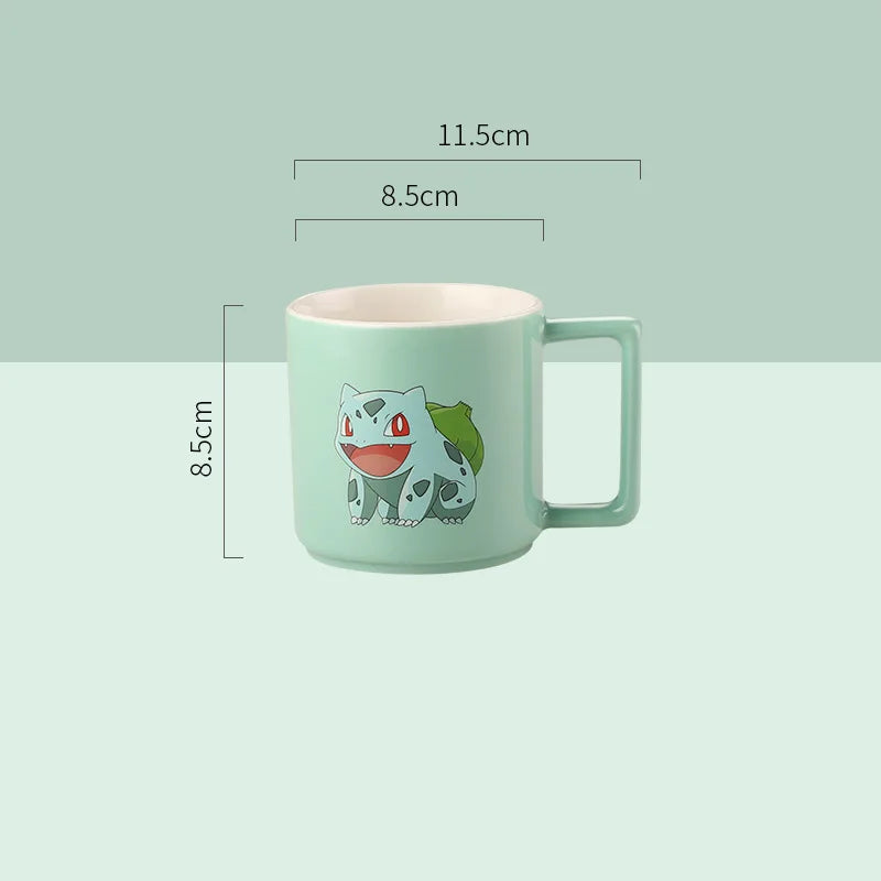 Mug en Céramique 350 ml – Pikachu, Bulbizarre & Salamèche