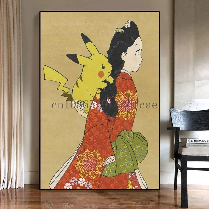Canvas – Pikachu & Évoli version Van Gogh / Munch