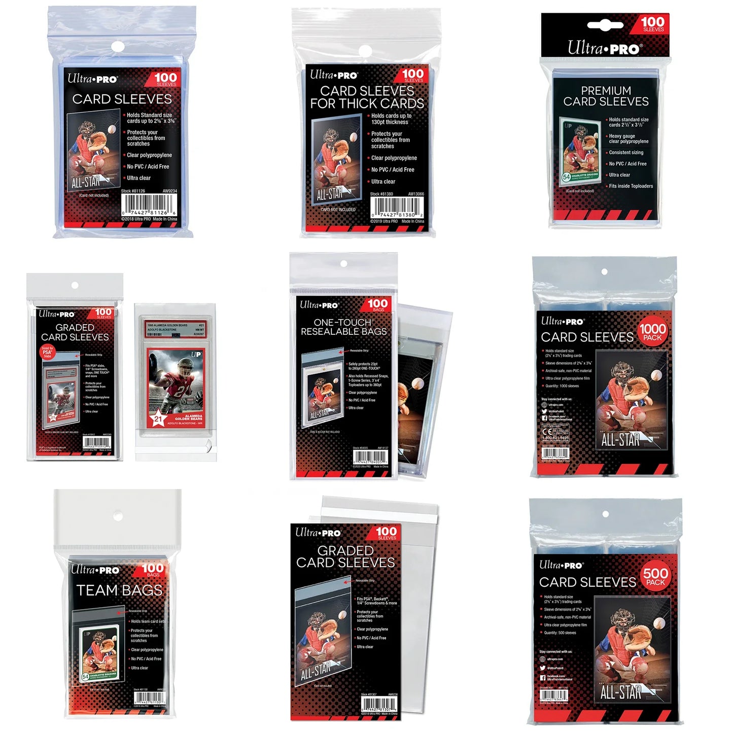 Sleeves Premium Ultra Pro Épaisses (100/500/1000pcs)