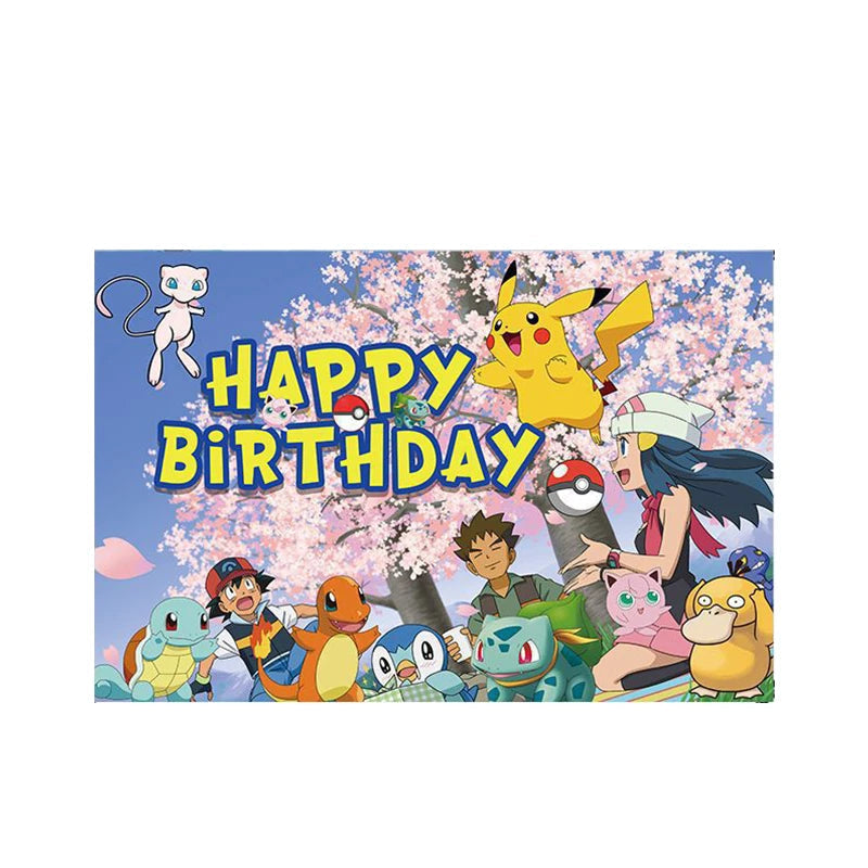 Kit de Décoration Anniversaire – Pikachu, Salamèche, Evoli