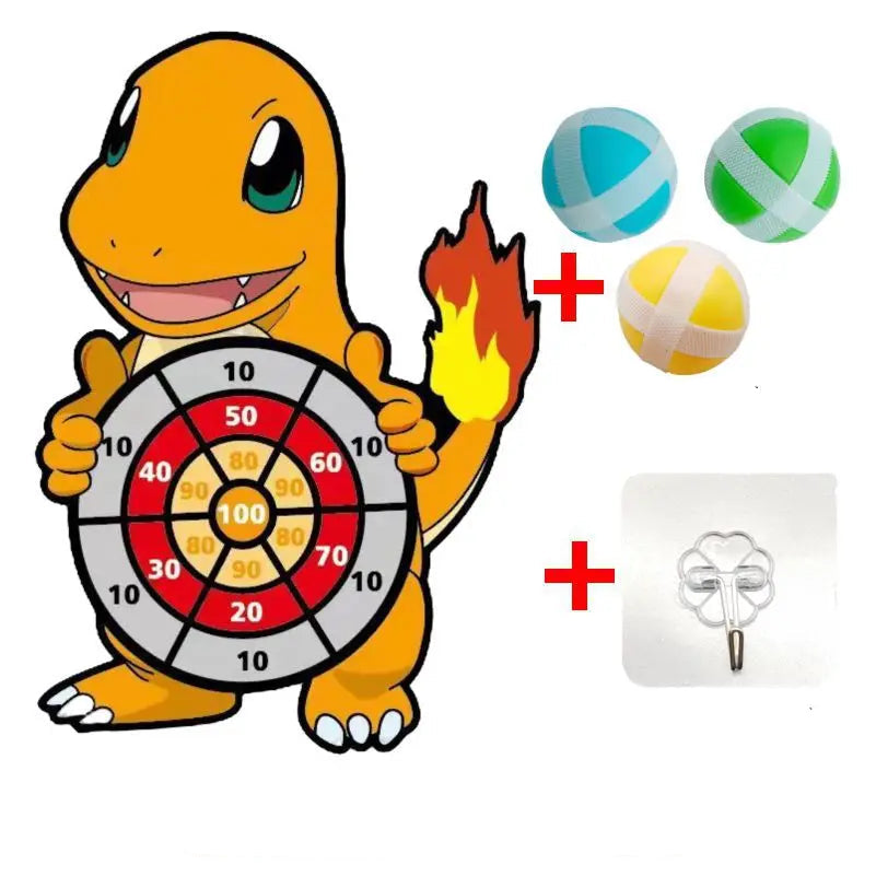 Jeu de fléchettes : Pikachu, Salamèche, Carapuce