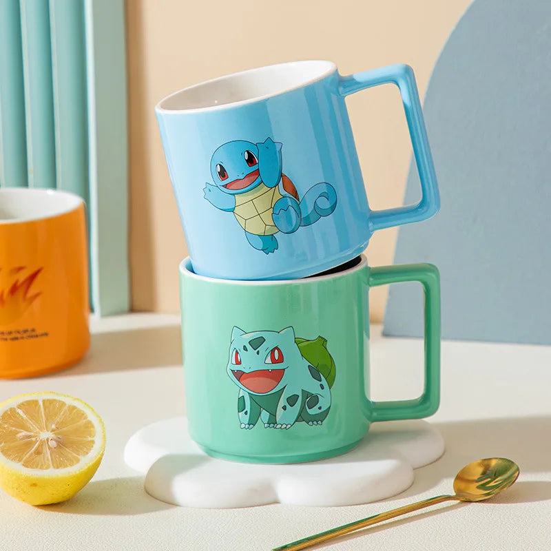 Mug en Céramique 350 ml – Pikachu, Bulbizarre & Salamèche