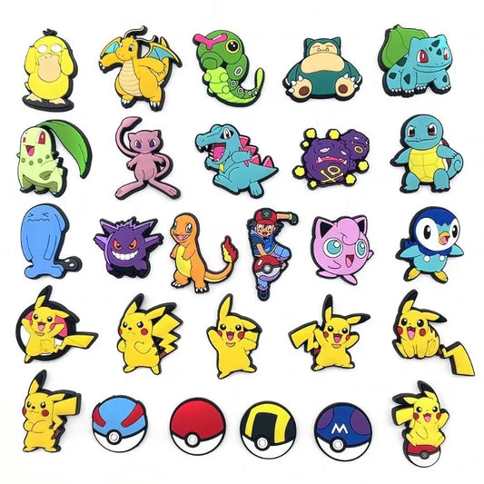 Pins pour Crocs – Pikachu, Salamèche, Ectoplasma & Ronflex (27pcs)