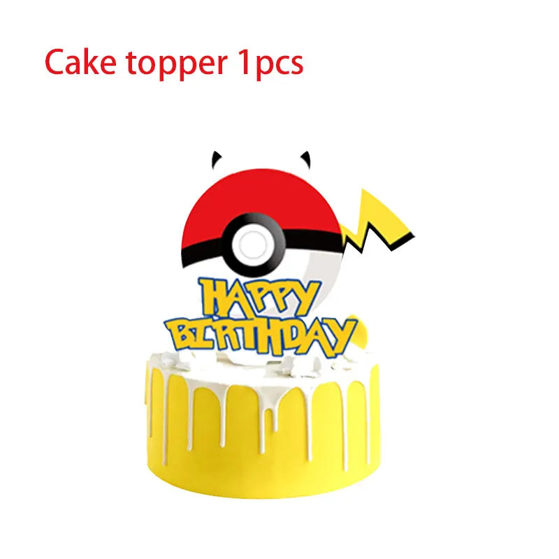 Kit de Décoration Anniversaire – Pikachu, Salamèche, Evoli