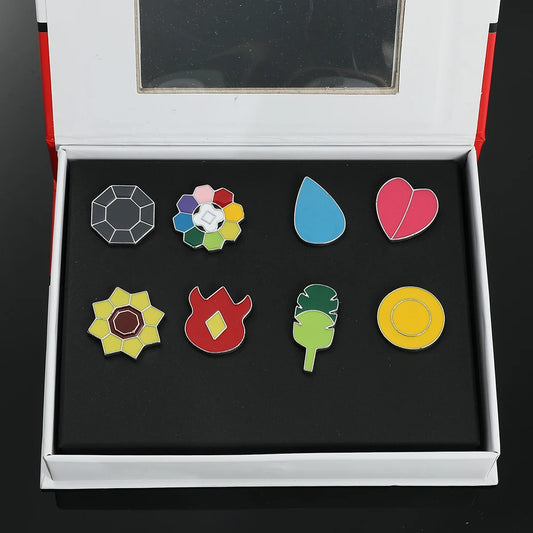 Collection Complète de Badges d'Arène – Kanto, Johto, Hoenn, Sinnoh, Unys, Kalos