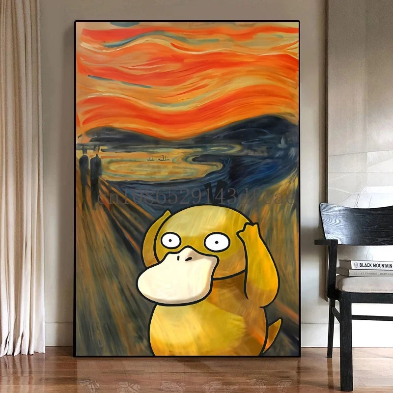 Canvas – Pikachu & Évoli version Van Gogh / Munch