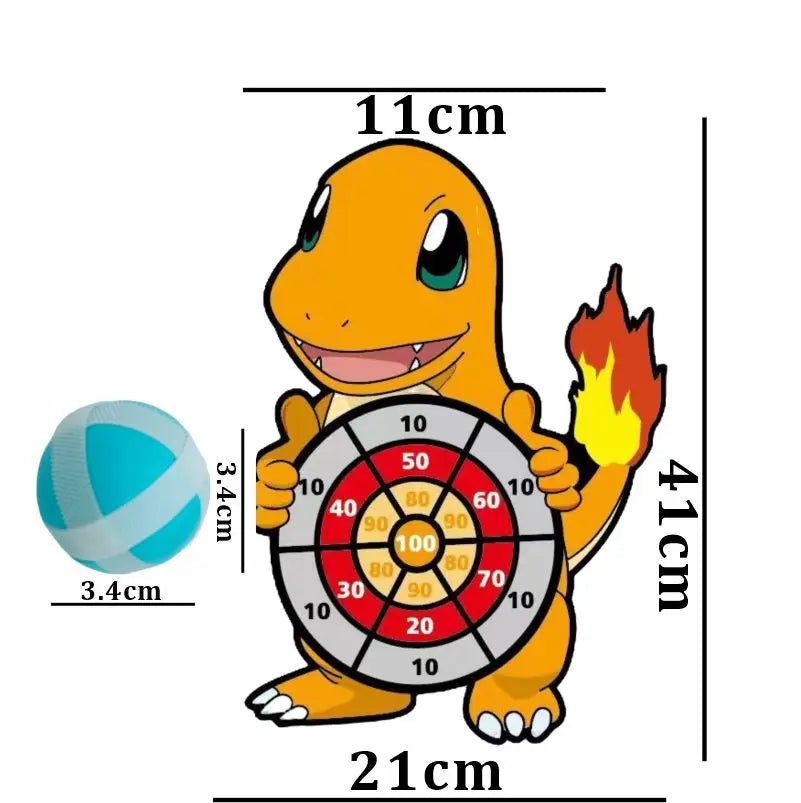 Jeu de fléchettes : Pikachu, Salamèche, Carapuce