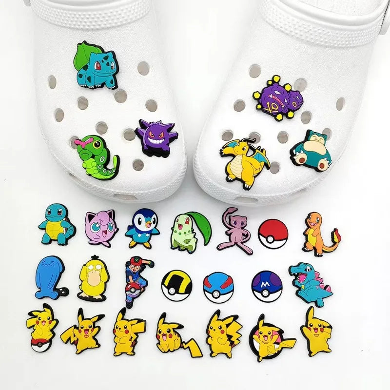 Pins pour Crocs – Pikachu, Salamèche, Ectoplasma & Ronflex (27pcs)