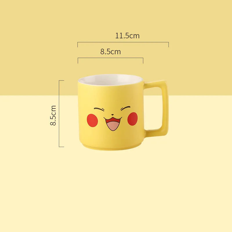 Mug en Céramique 350 ml – Pikachu, Bulbizarre & Salamèche