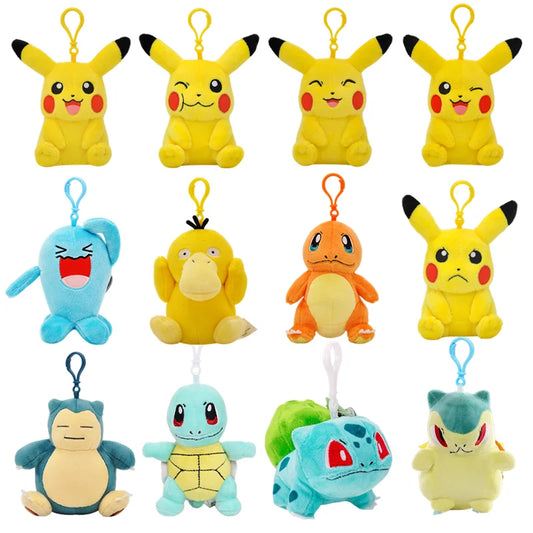 Porte-Clés Peluche – Pikachu, Salamèche, Carapuce