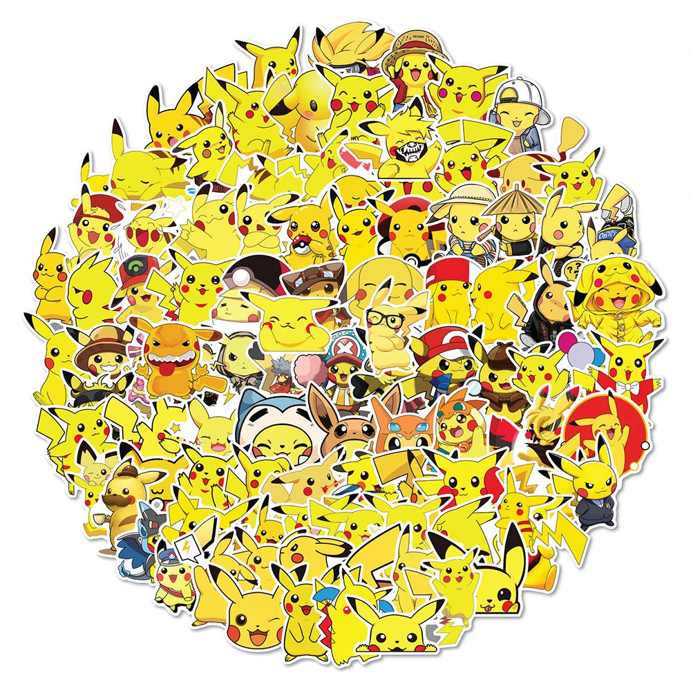 Stickers Pikachu 5cm (10/30/50/100pcs)