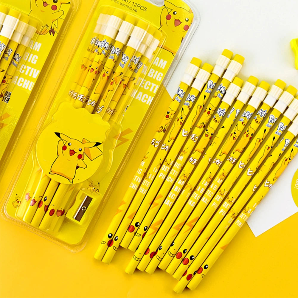 Set de Crayons à Papier Pikachu (12pcs)