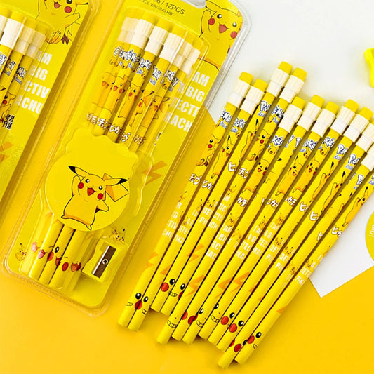 Set de Crayons à Papier Pikachu (12pcs)