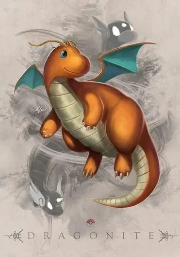 Poster – Évoli, Ronflex, Ectoplasma, Dracolosse